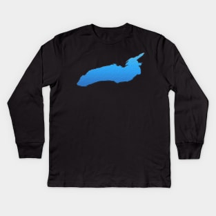 Lake Ontario Great Lakes Outline Kids Long Sleeve T-Shirt